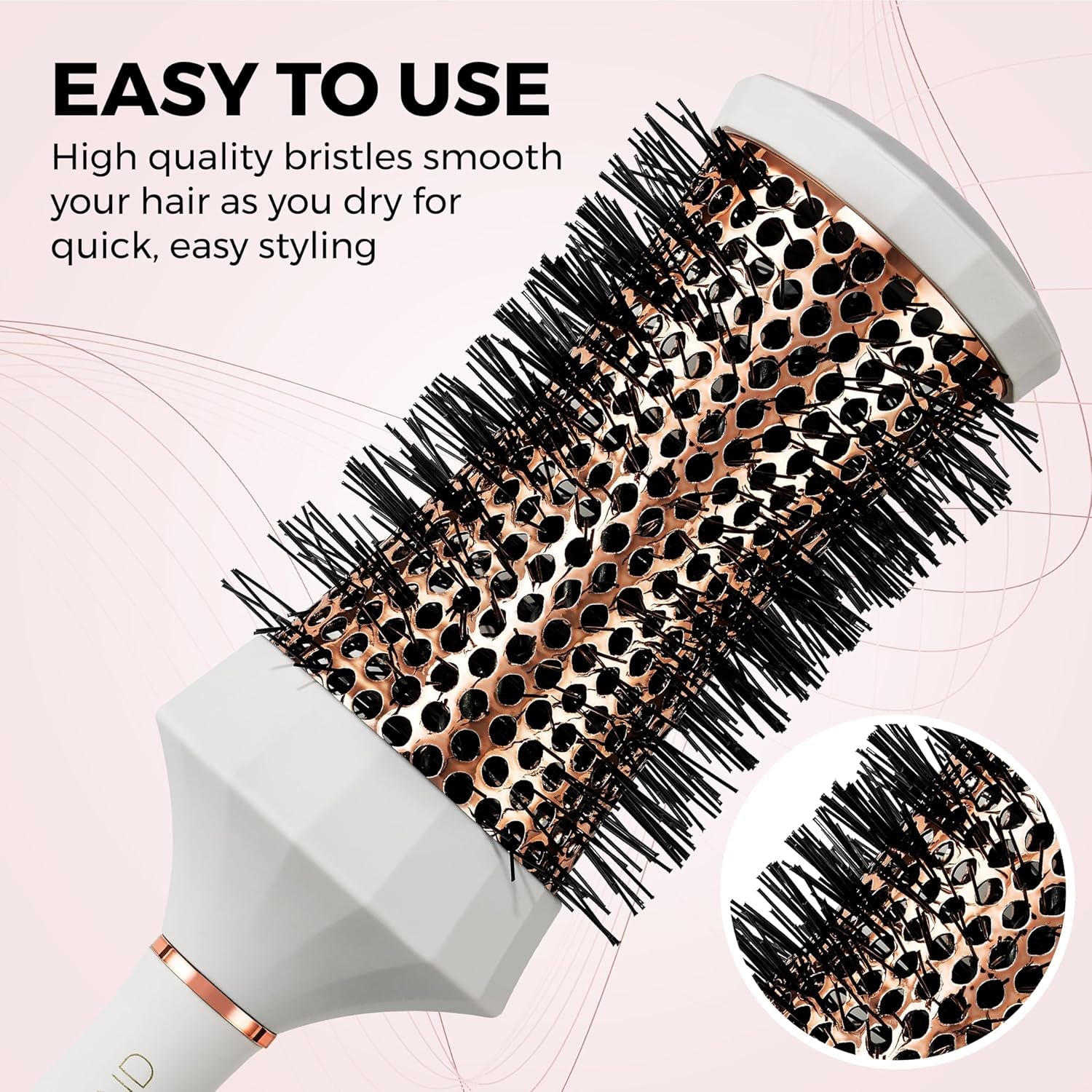 round Hair Brush Set, 4 Piece Professional Blow Dry Kit with 3 round Brushes and Comb for Styling, Beauty Gifts Sets for Women ATHLEXES