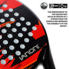 Padel Racket Carbon Fiber Surface with EVA Memory Flex Foam Core Padel Tennis Racquets Lightweight ATHLEXES