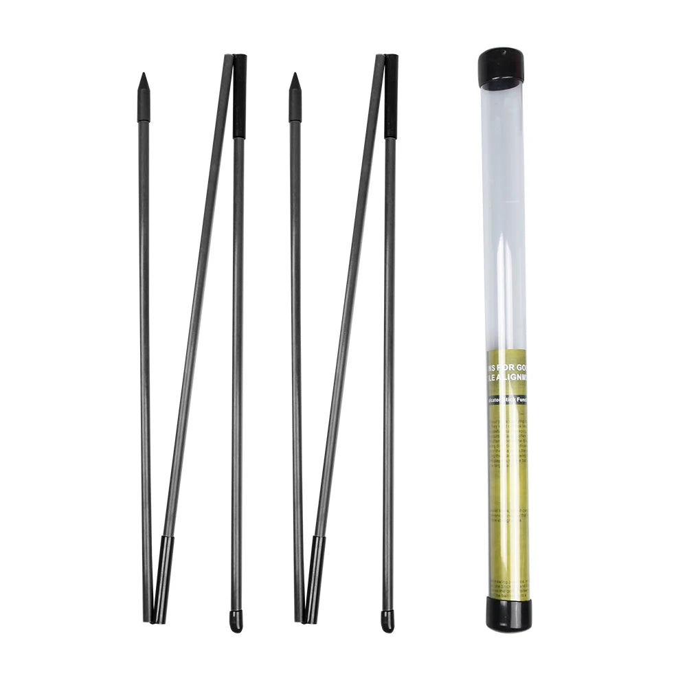 2 Pack Golf Alignment Stick Golf Alignment Sticks Collapsible Golf Practice Rods Swing Trainer Tools Golf Swing Training Tool ATHLEXES