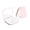 Compact Mini Gift Vanity Folding Cosmetic Mirror with Lights Portable Hand Held Small Pocket Travel Makeup Mirror 2X Magnifying ATHLEXES
