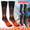 2 Pairs Heated Socks Feet Warm Snowmobile Skiing Boots Heated Socks Outdoor Camping Sports Winter Thermal Stocking Foot Warmer ATHLEXES