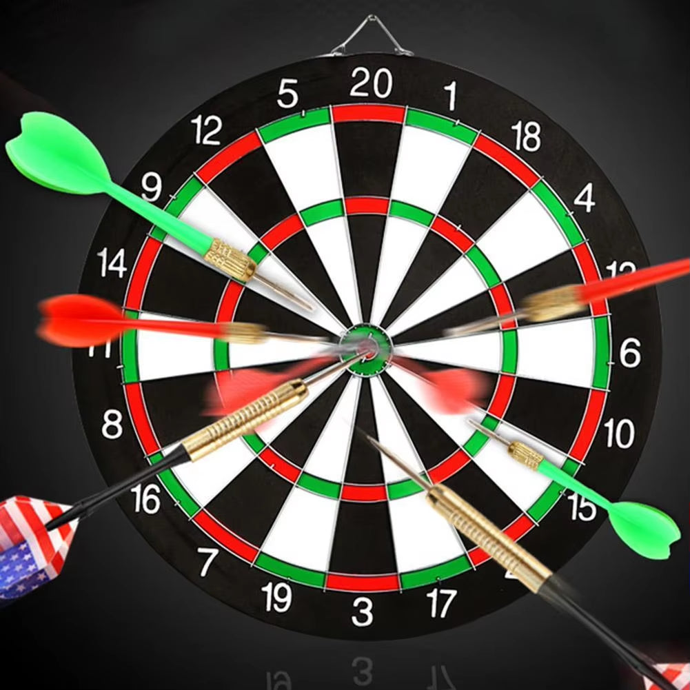 Dart Board Double Sided Hanging Dart Bulleye Target Game Board Target Dart Safety Kids Adults Toys ATHLEXES