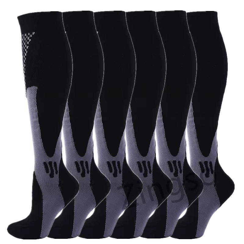 3/6/7 Pairs Compression Socks Women Men 30 Mmhg Comfortable anti Fatigue Athletic Nylon Medical Nursing Sport Running Stockings ATHLEXES