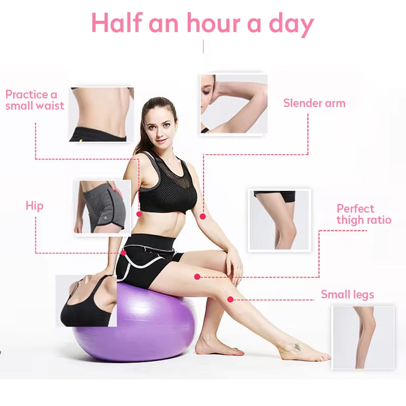 PVC Fitness Balls Yoga Ball Thickened Explosion-Proof Exercise Home Gym Pilates Equipment Balance Ball 45Cm/55Cm/65Cm/75Cm/85Cm ATHLEXES