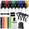 360Lbs Fitness Exercises Resistance Bands Set Elastic Tubes Pull Rope Yoga Band Training Workout Equipment for Home Gym Weight ATHLEXES