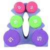 6Pcs Hand Fitness Weights Set Holder Rack 2Lb 3Lb 5Lb Bodybuilding Exercise Equipment ATHLEXES