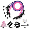 Fitness Resistance Bands Set Yoga 5 Tube Workout Bands Home Exercise Bands with Door Anchor Handles Ankle Straps Gym Equipment ATHLEXES