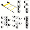 Sports Agility Ladder Football Adjustable Nylon Strap Jumping Ladder Speed Fitness Body Coordination Warm-Up Training Tool ATHLEXES