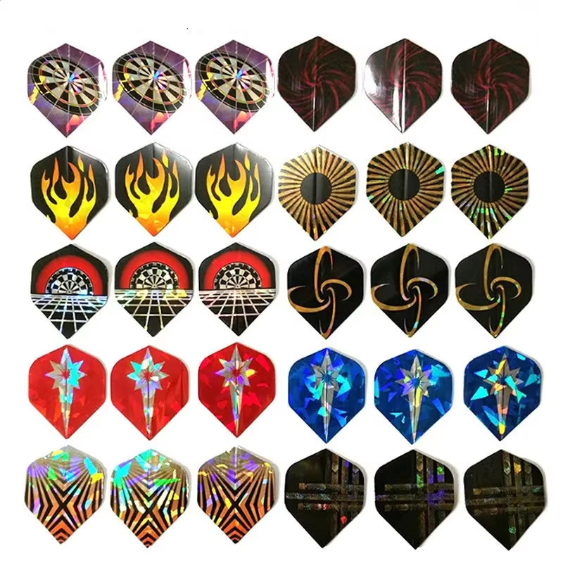 Dart Flights Set 30PCS Multiple Styles Colorful PET Darts Flights Professional Darts Newly Dart Accessories ATHLEXES
