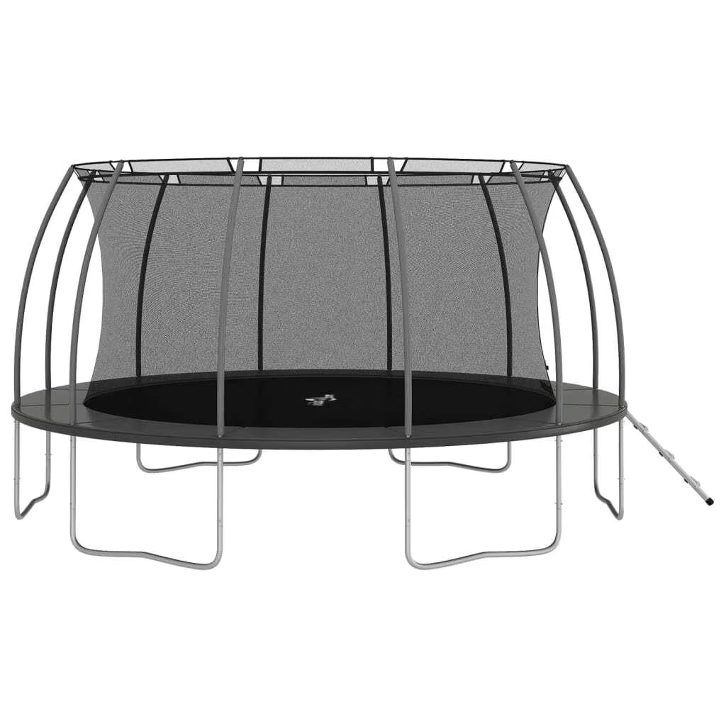 Round Trampoline Set 488X90 Cm for Kids & Adults - 150 Kg Weight Capacity ATHLEXES