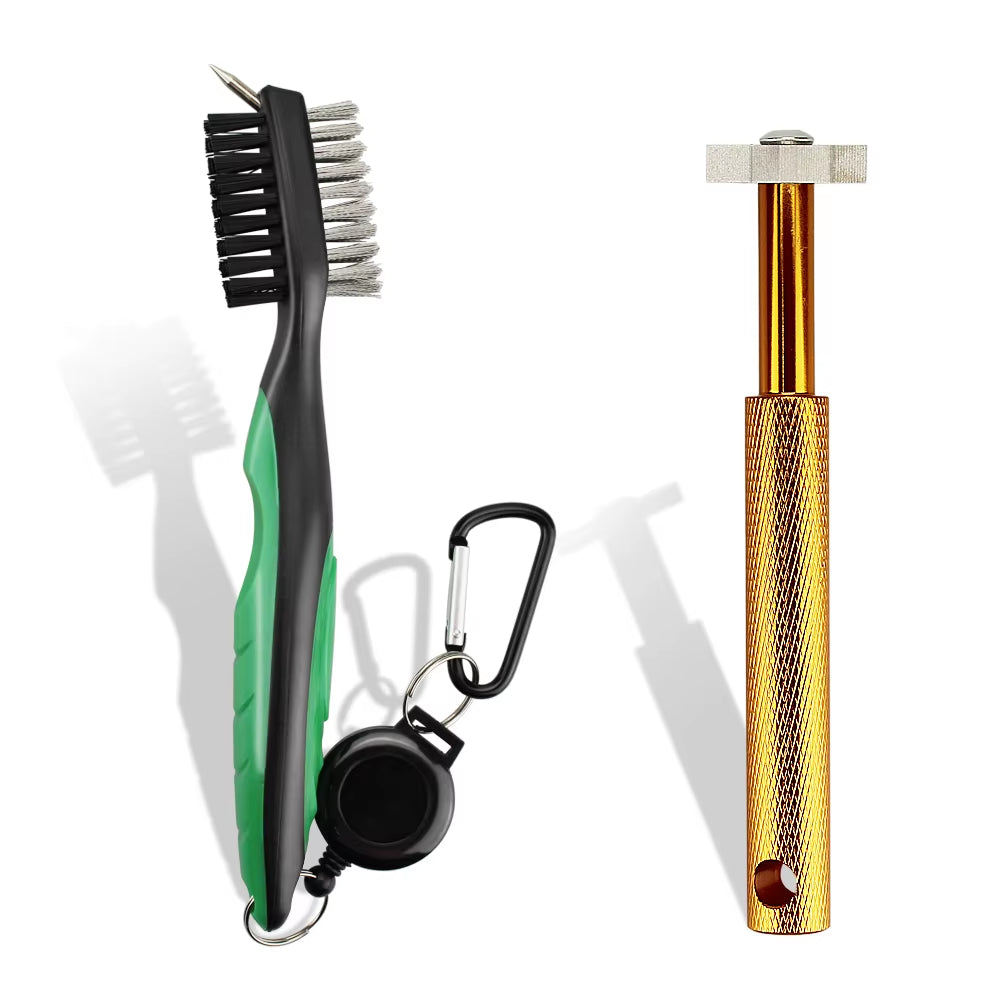 2Pcs/Set Golf Club Brush Golf Club Sharpener Grooving Tool Golf Putter Wedge Ball Groove Cleaner Kit Cleaning Tool Accessories ATHLEXES