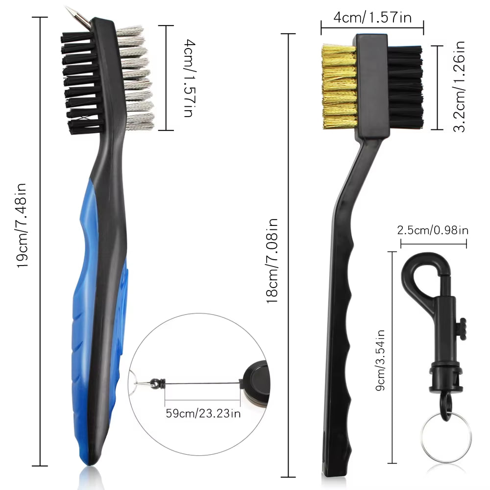 2Pcs/Set Golf Club Brush Golf Club Sharpener Grooving Tool Golf Putter Wedge Ball Groove Cleaner Kit Cleaning Tool Accessories ATHLEXES