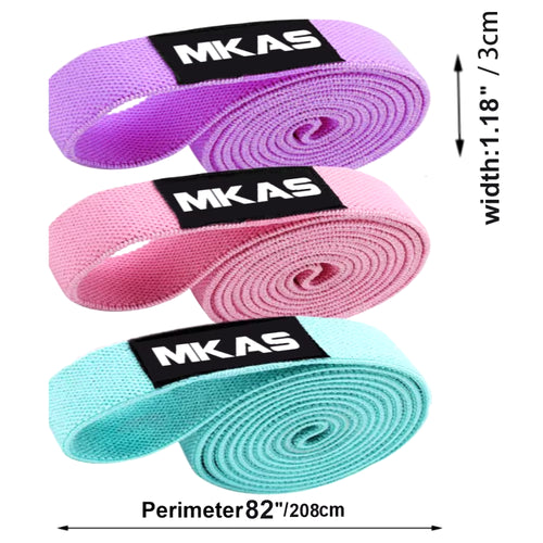Long Resistance Loop Band Set Unisex Fitness Yoga Elastic Bands Hip Circle Thigh Squat Band Workout Gym Equipment for Home ATHLEXES