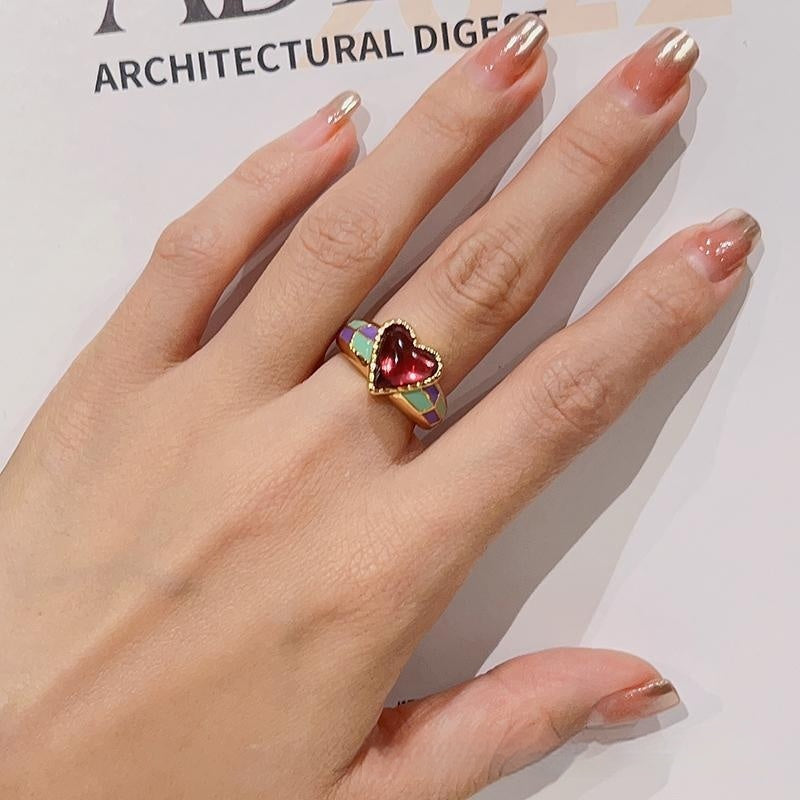 Opal Love Artisan Spoon Ring ATHLEXES