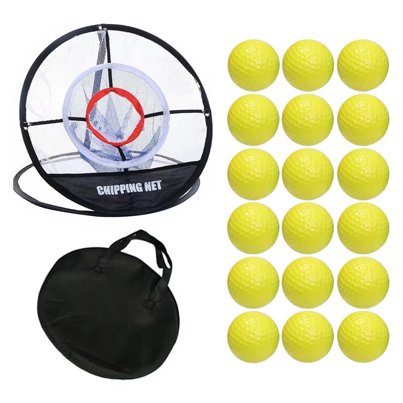 Golf Swing Trainer Chipping Net Golf Training Aids Indoor Outdoor Foldable Chipping Pitching Cages Hitting Mat ATHLEXES