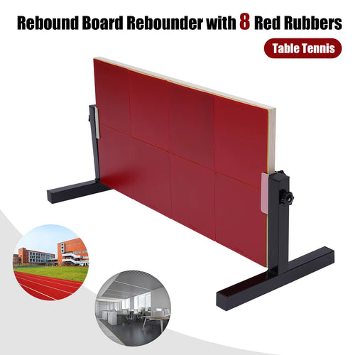 Table Tennis Rebound Board Rebounder with 8Red Rubbers Generation Pingpong Return Board Self Training Equipment Galvanized Frame ATHLEXES