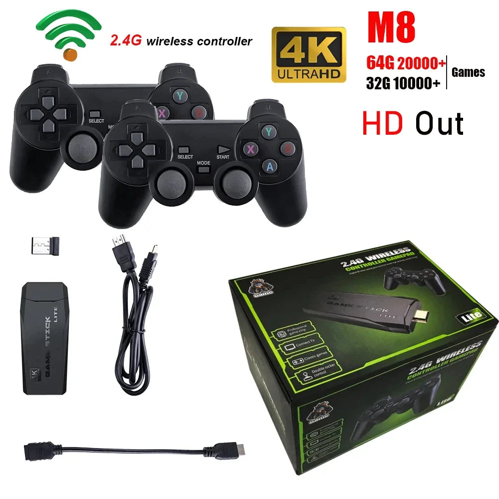 RetroMax 4K HD Game Console with Dual Controllers ATHLEXES