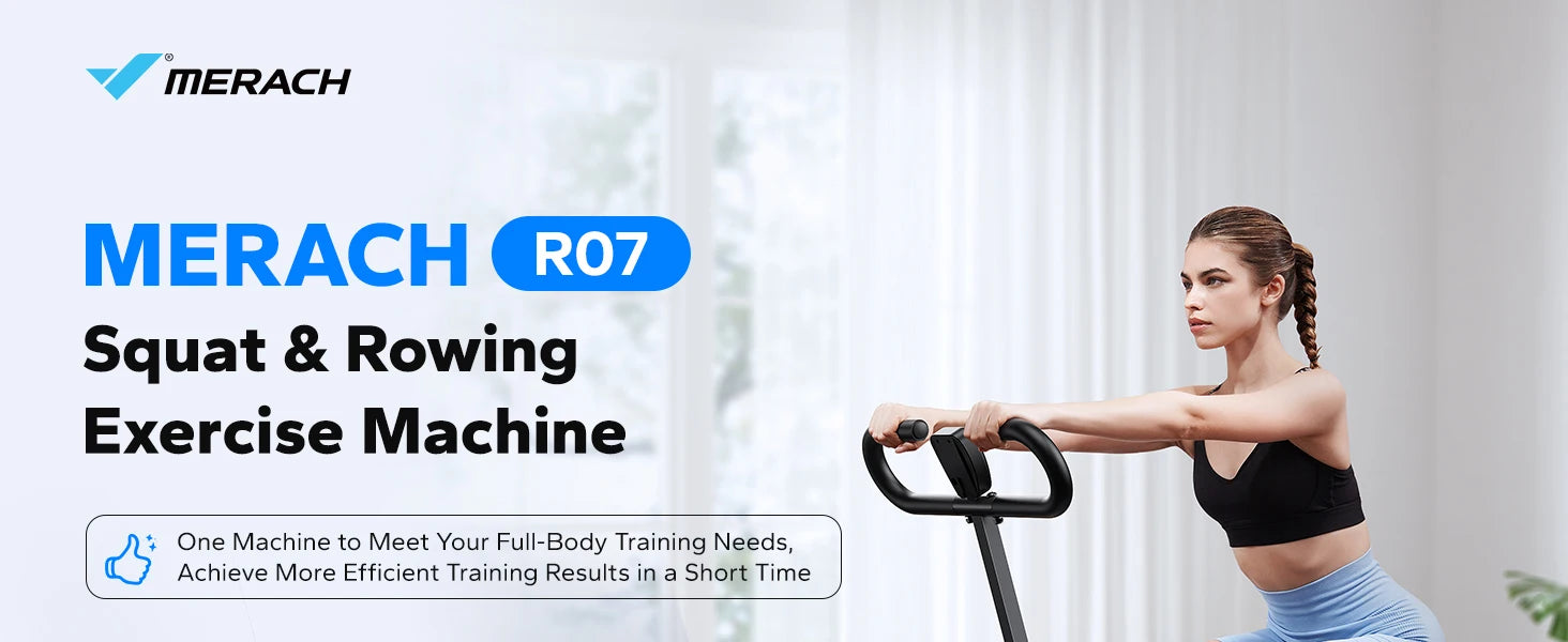 MERACH 2in1 Foldable Squat and Row Machine ATHLEXES