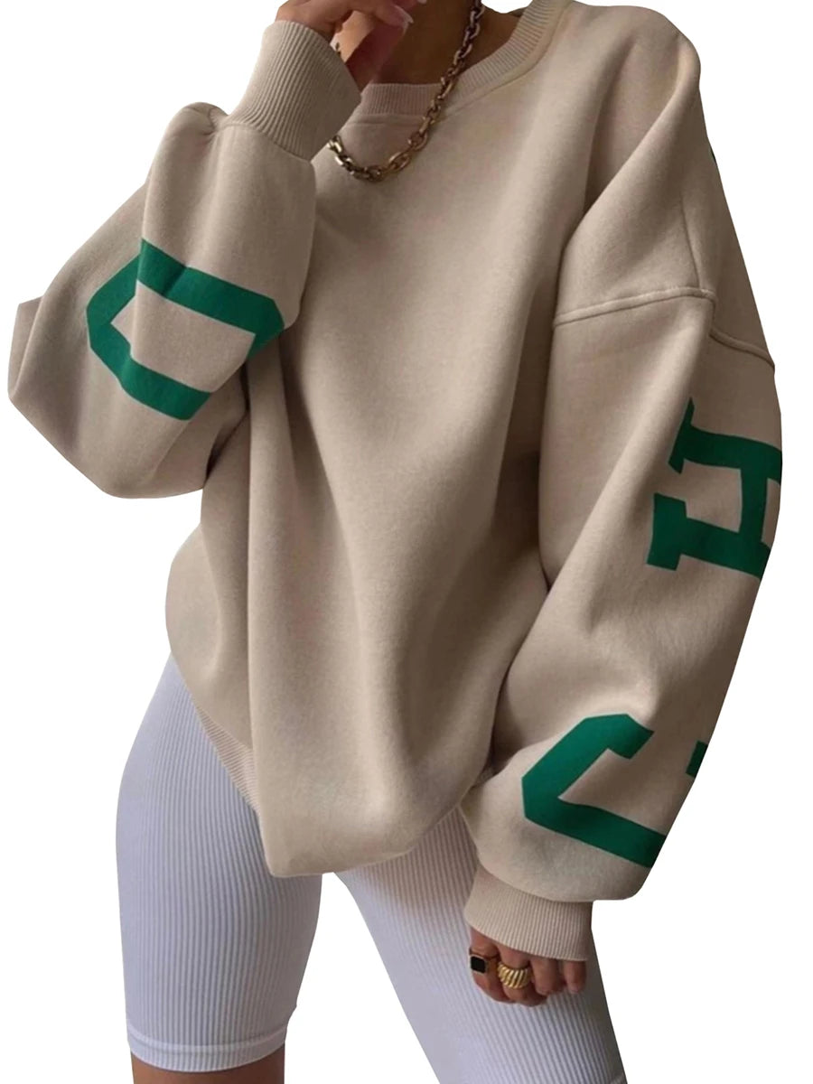 ChicStreet Trendy Oversized Letter Hoodie ATHLEXES