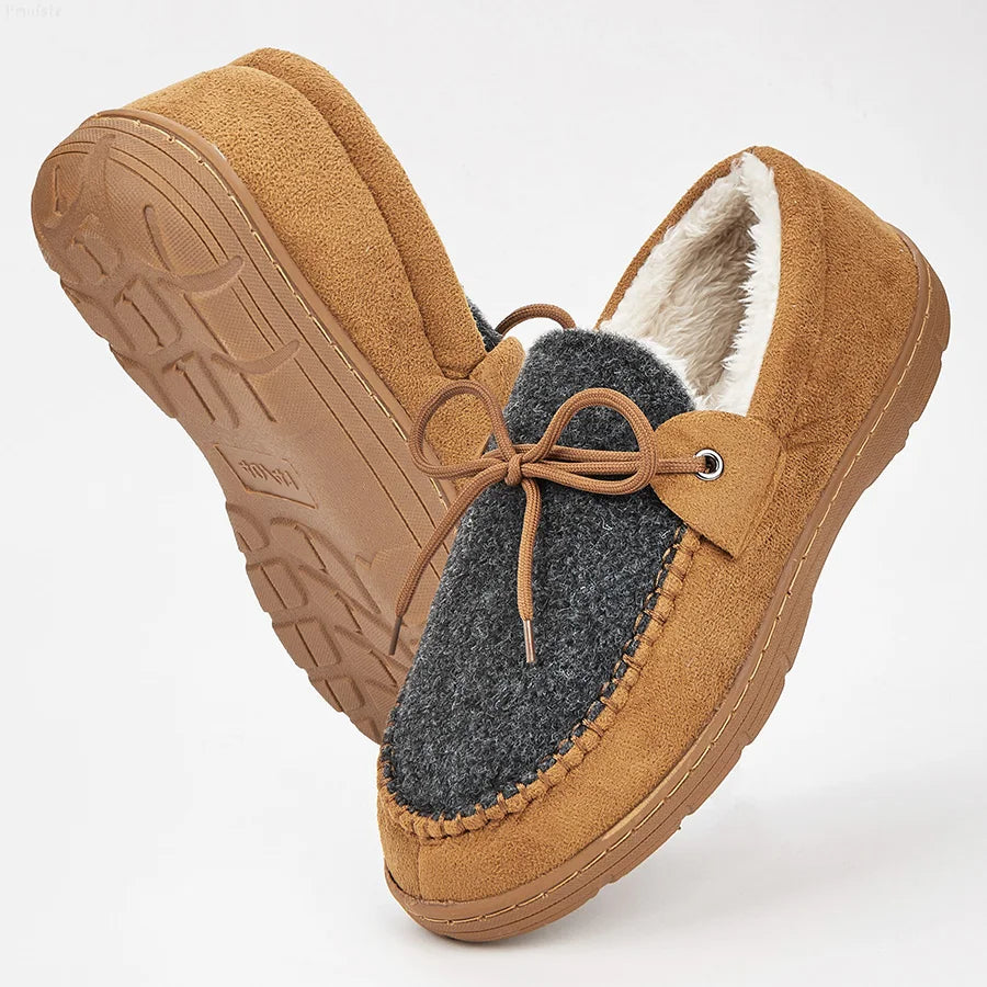Luxury Fuzzy Memory Foam Men's House Slippers ATHLEXES