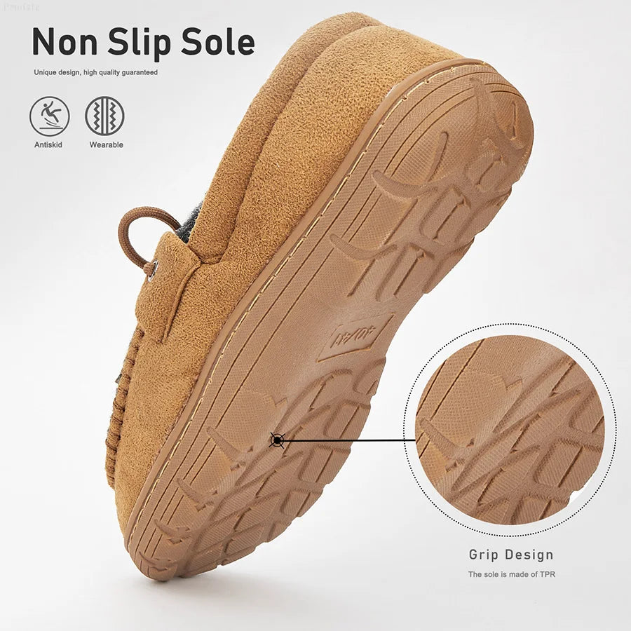 Luxury Fuzzy Memory Foam Men's House Slippers ATHLEXES