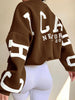 ChicStreet Trendy Oversized Letter Hoodie ATHLEXES