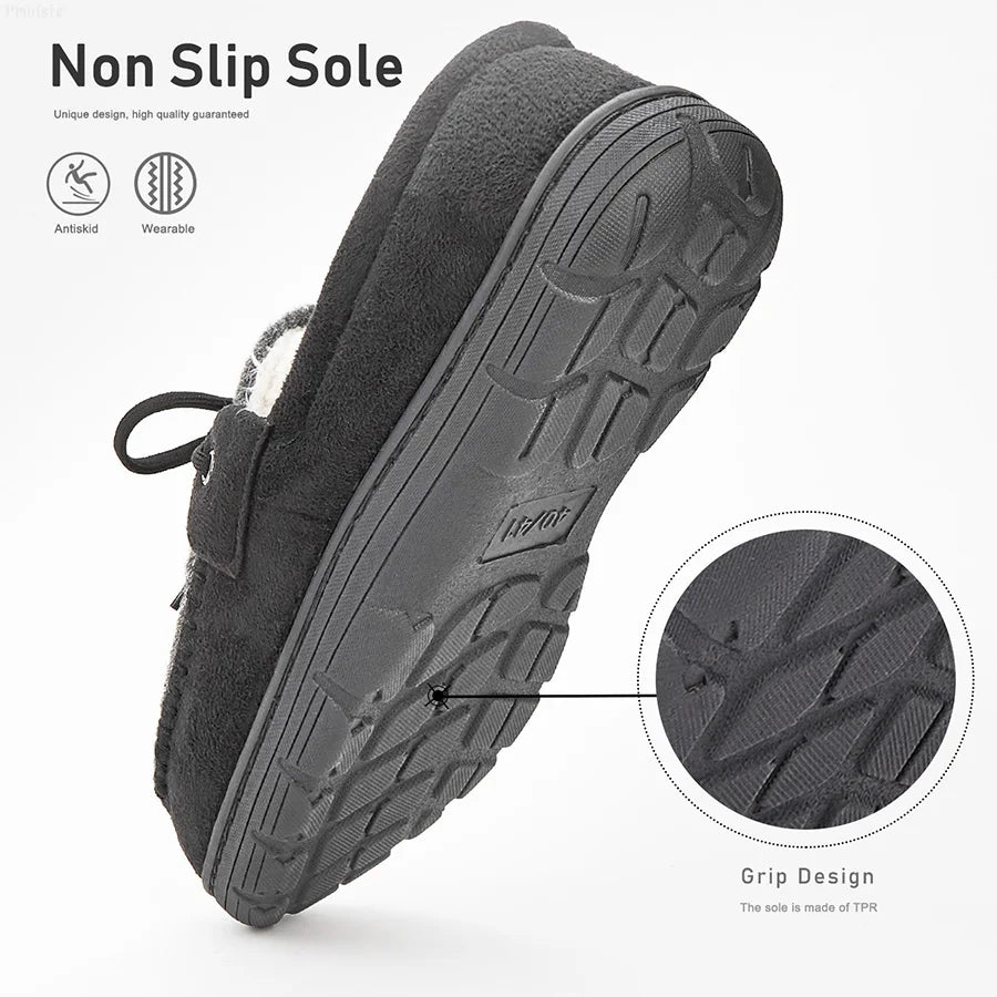 Luxury Fuzzy Memory Foam Men's House Slippers ATHLEXES
