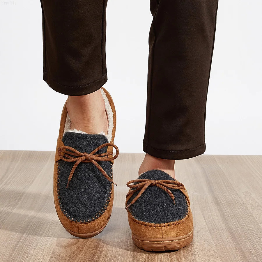 Luxury Fuzzy Memory Foam Men's House Slippers ATHLEXES
