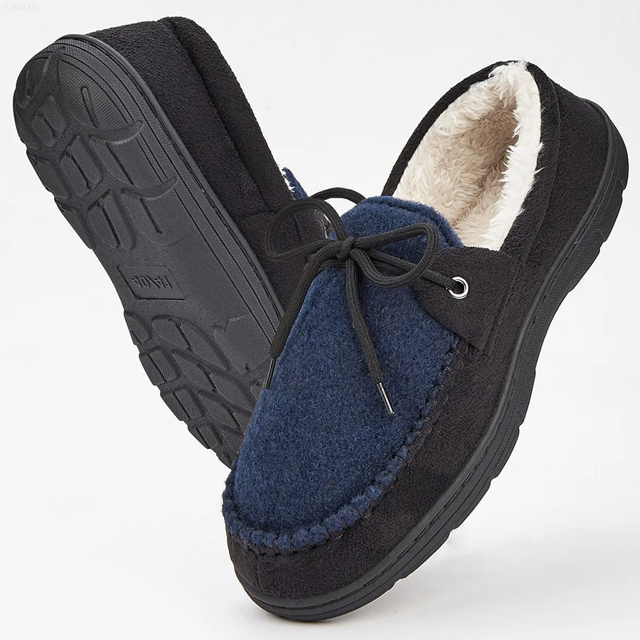 Luxury Fuzzy Memory Foam Men's House Slippers ATHLEXES