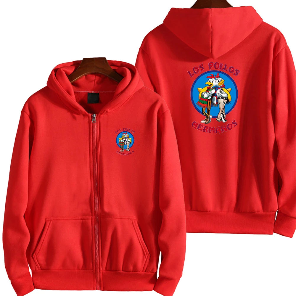 Brother Chicken Men's Fleece Zip Sweater 2025 ATHLEXES
