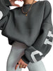 ChicStreet Trendy Oversized Letter Hoodie ATHLEXES