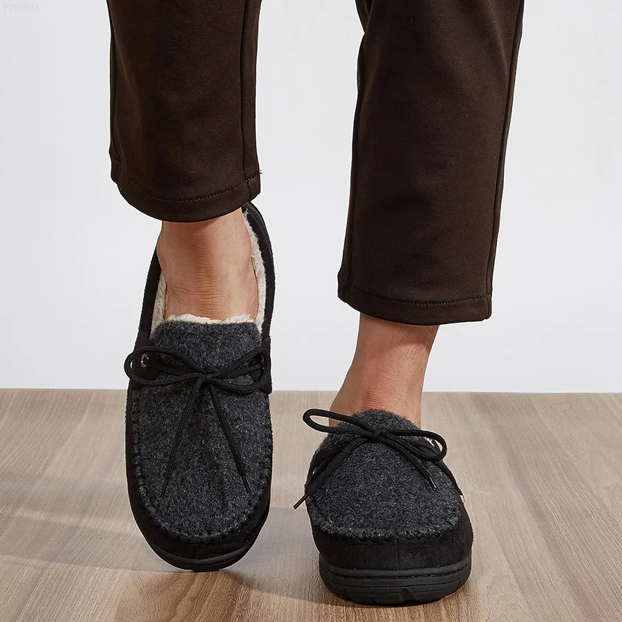 Luxury Fuzzy Memory Foam Men's House Slippers ATHLEXES