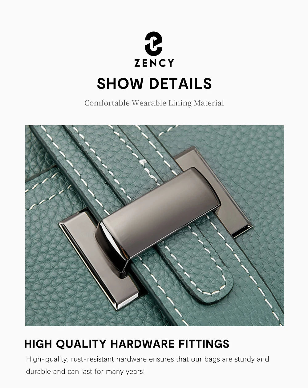 Zency Luxury Genuine Leather Envelope Bag for Women ATHLEXES
