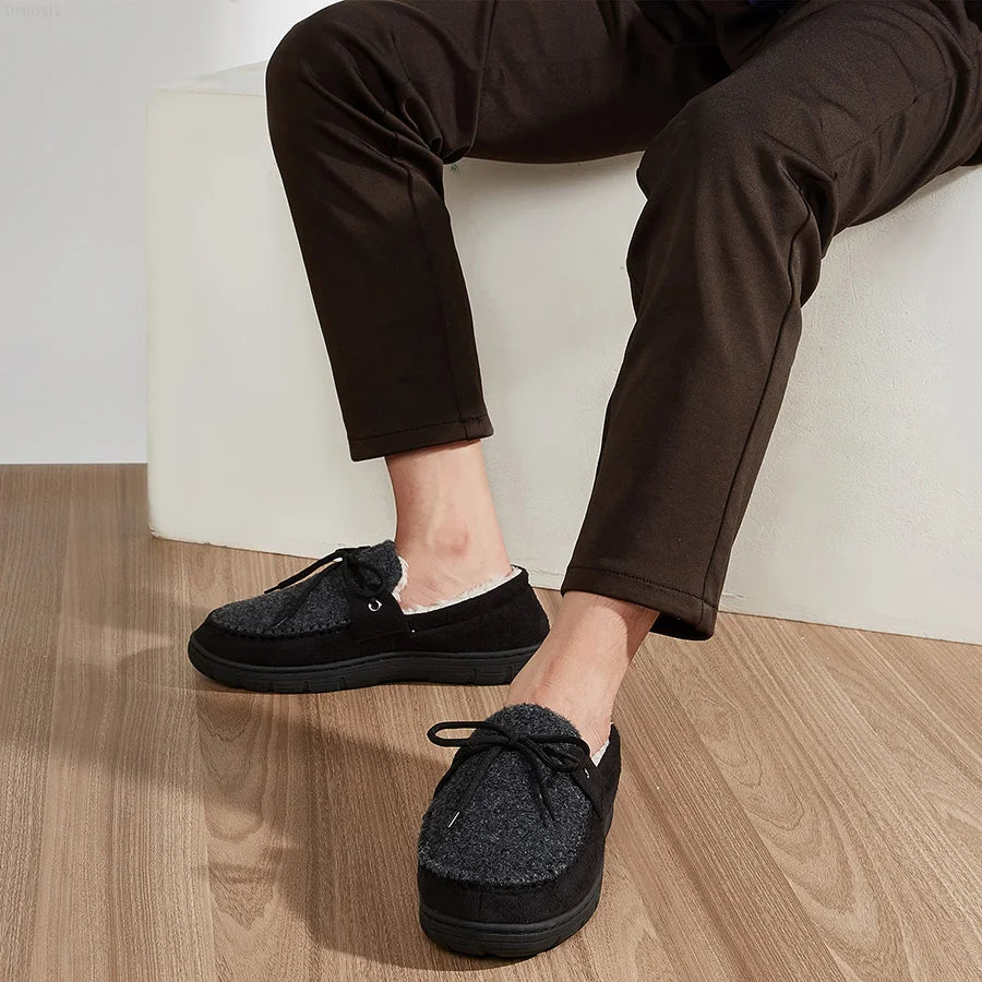 Luxury Fuzzy Memory Foam Men's House Slippers ATHLEXES