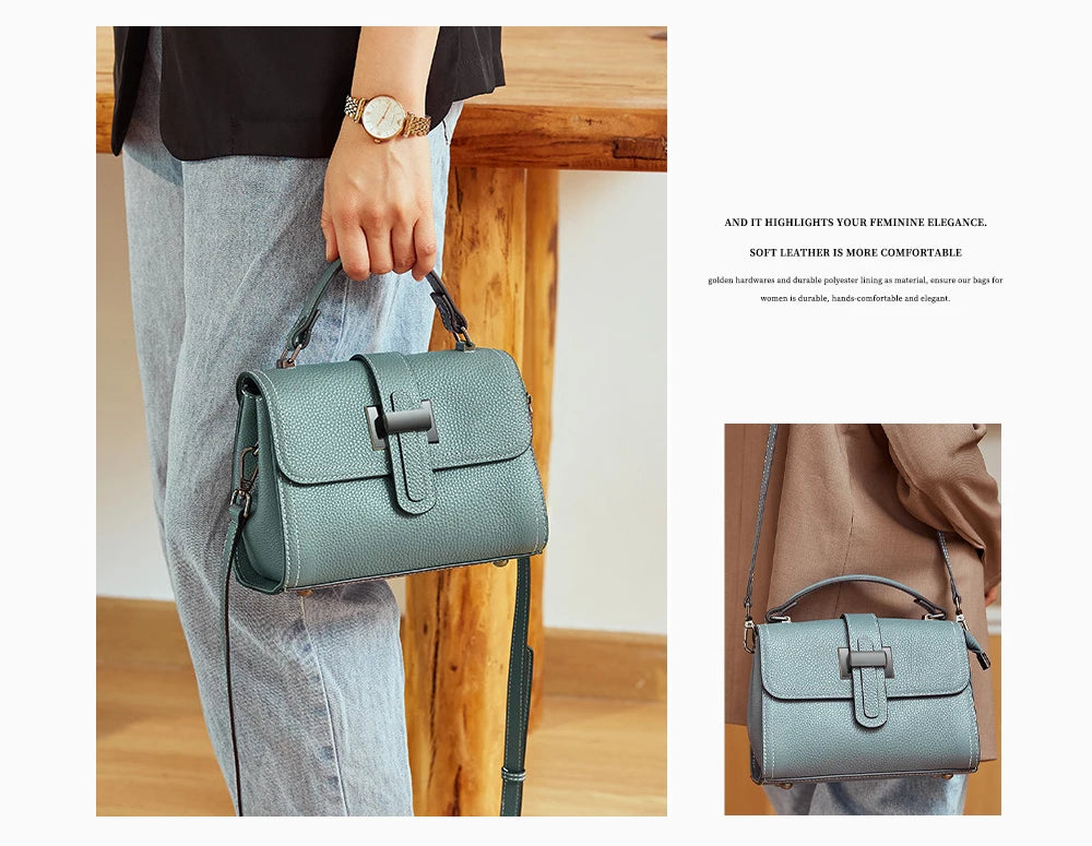 Zency Luxury Genuine Leather Envelope Bag for Women ATHLEXES