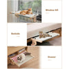 Window Hanging Cat Bed Portable Removable Balcony Cat Hanging Hammock Wooden Assembly Indoor Bedside Bed Pet Nest ATHLEXES