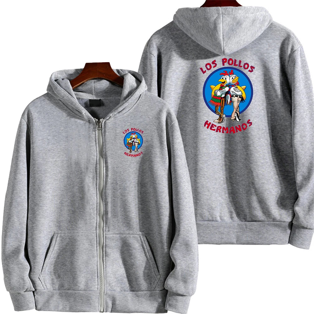 Brother Chicken Men's Fleece Zip Sweater 2025 ATHLEXES