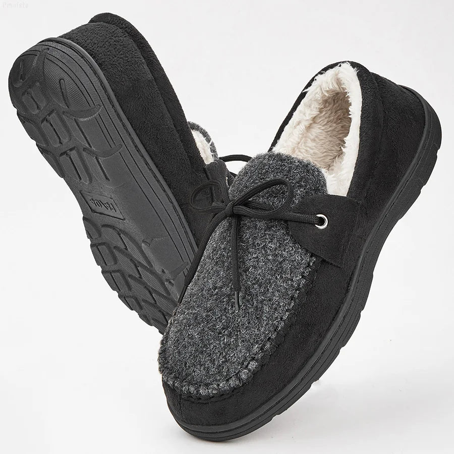 Luxury Fuzzy Memory Foam Men's House Slippers ATHLEXES