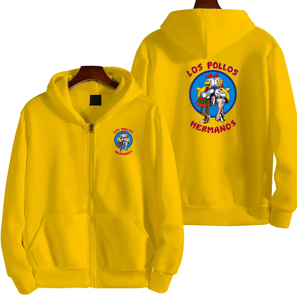 Brother Chicken Men's Fleece Zip Sweater 2025 ATHLEXES