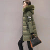 Elegant Women's Winter Fur Hooded Parka with Pockets ATHLEXES