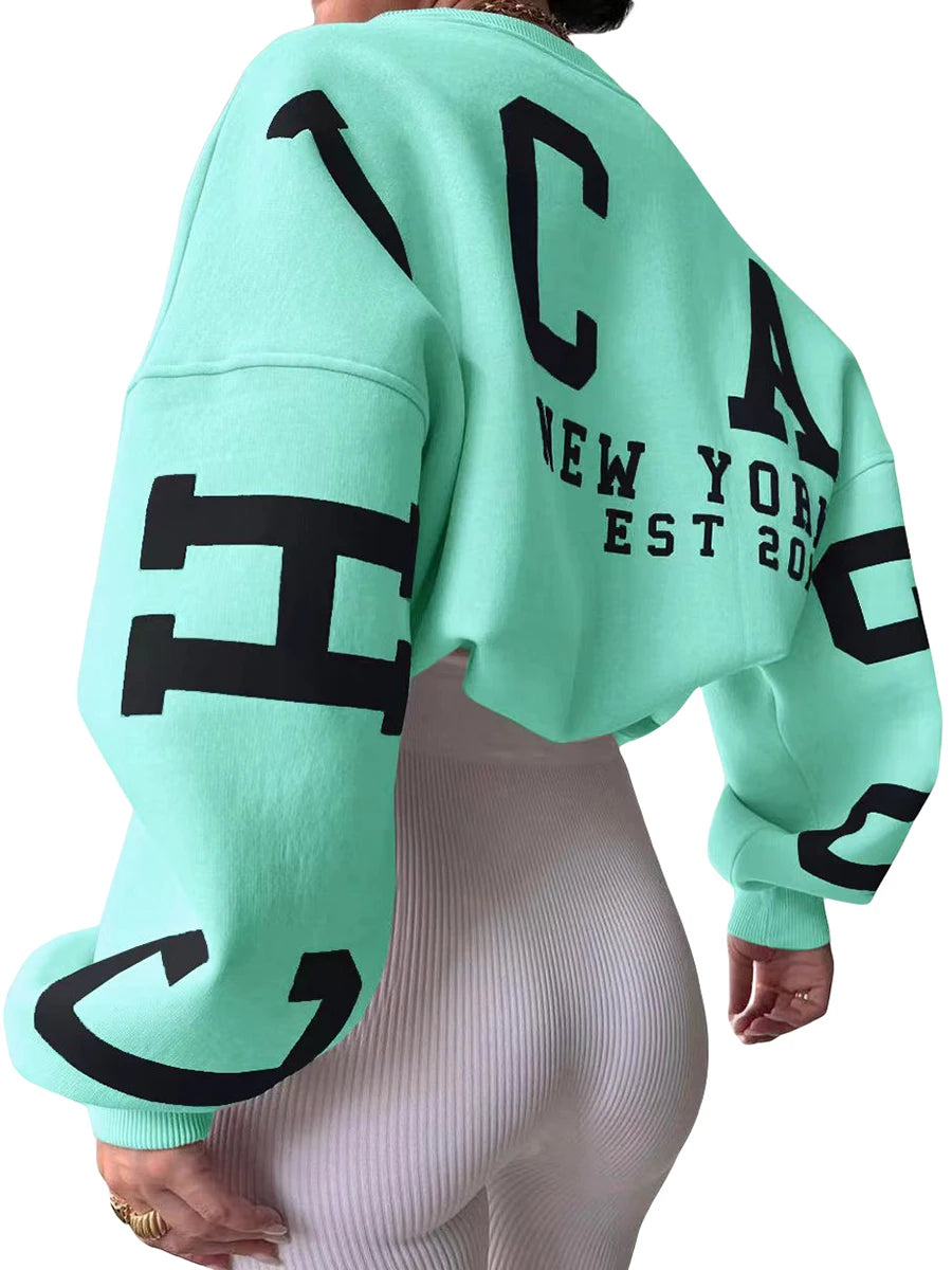ChicStreet Trendy Oversized Letter Hoodie ATHLEXES