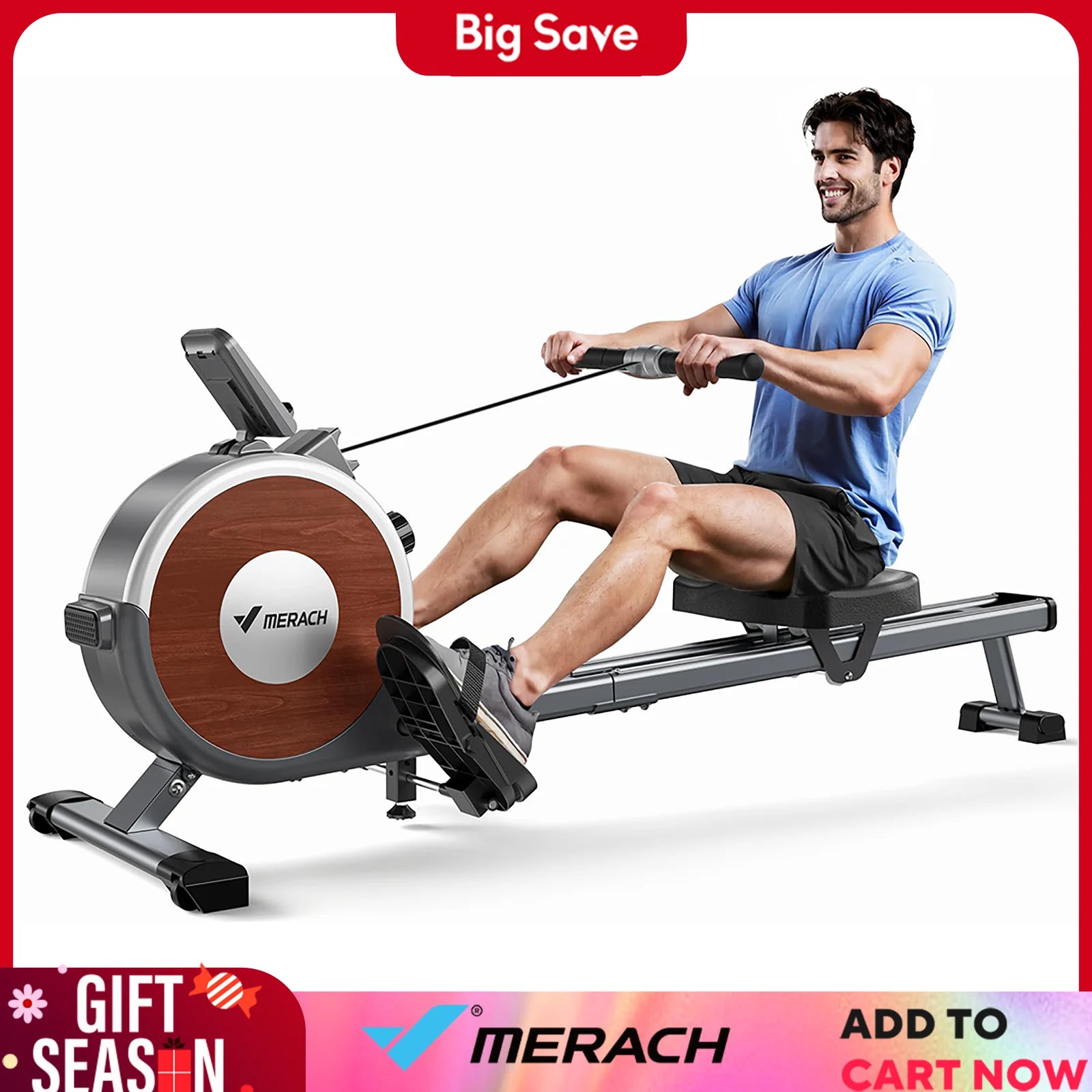 MERACH Magnetic Rower with 16 Resistance Levels ATHLEXES