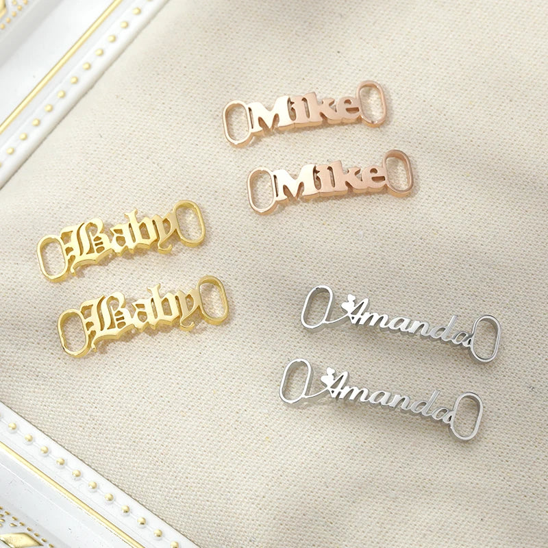 Personalized Stainless Steel Name Buckle for Sneakers ATHLEXES