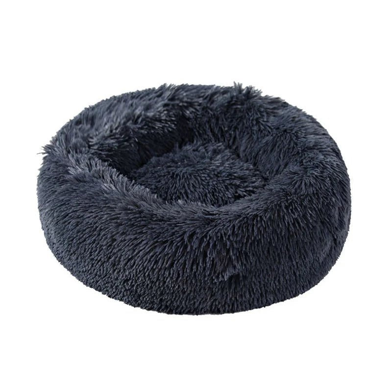 Kimpets Round Cat Bed Dog Pet Bed Kennel Non-Slip Winter Warm Dog Kennel Sleeping Long Plush Soft Puppy Cushion Mat Cat Supplies ATHLEXES