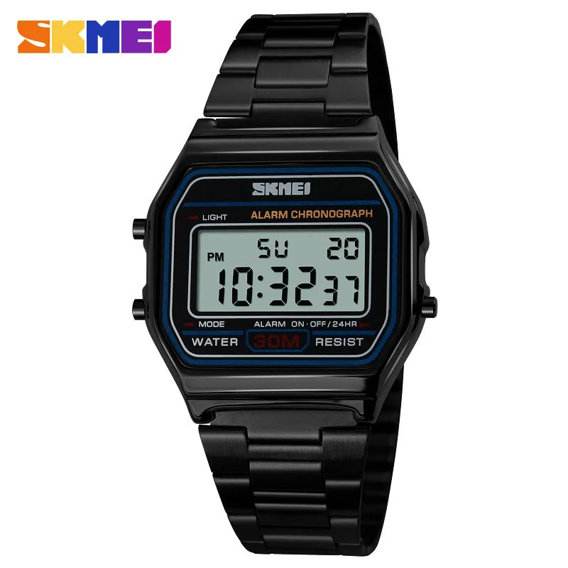 SKMEI Stainless Steel LED Sports Watch ATHLEXES