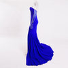 Elegant Strapless Black Maxi Dress with Front Slit ATHLEXES