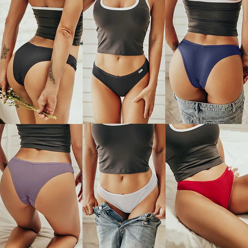 5PCS/Set Cotton Lingerie Panties Sexy Underwear Women Briefs ATHLEXES