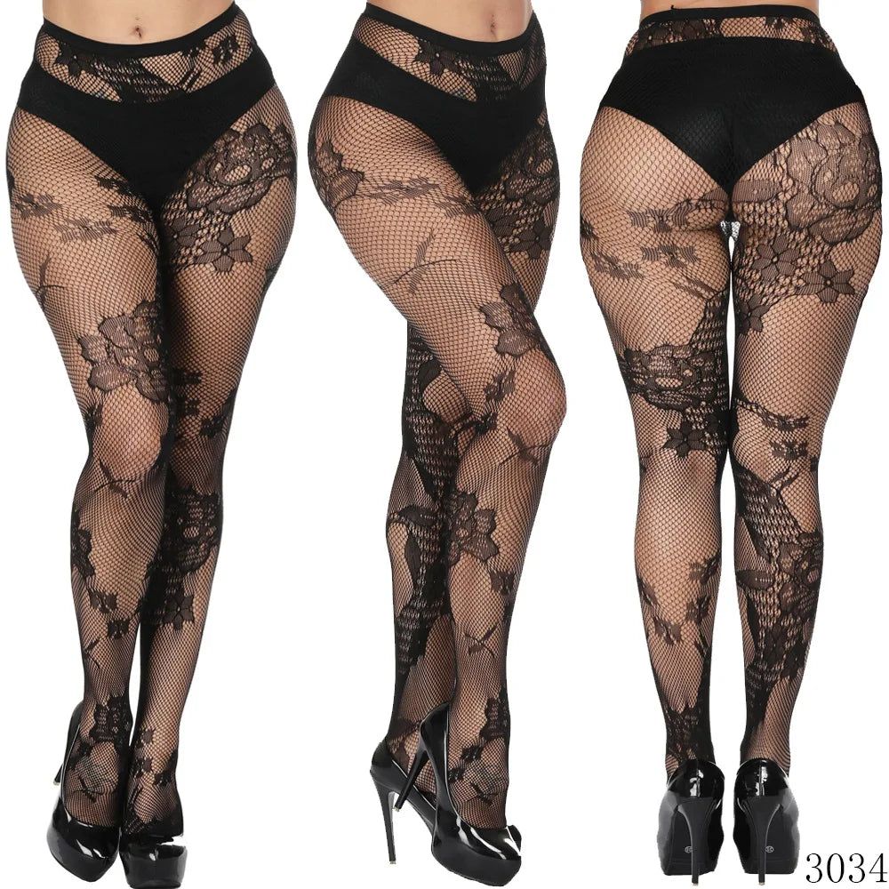 DOIAESKV Plus Size Women Bodystocking Sexy Lingerie Tights ATHLEXES