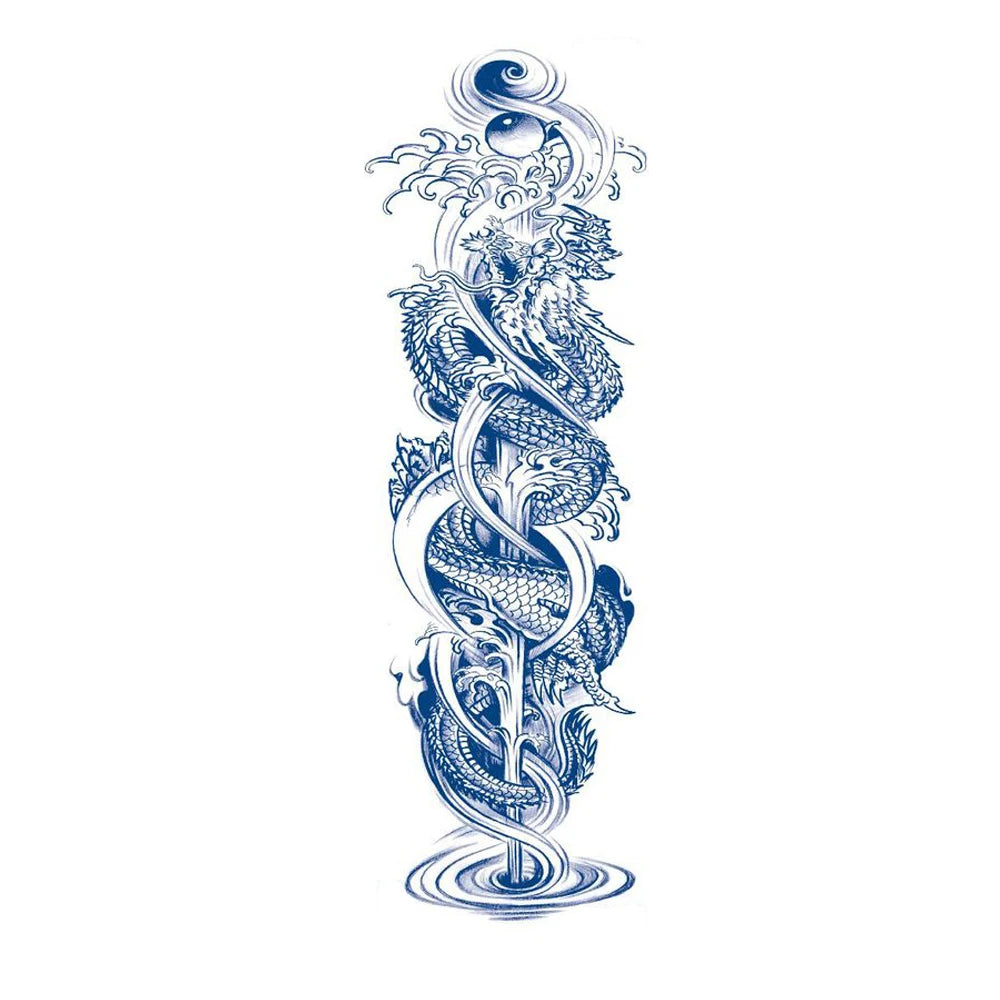 Blue Totem Waterproof Full Arm Tattoo Sleeve ATHLEXES