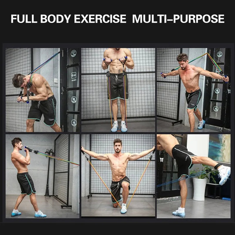 Premium Resistance Bands Set with Door Anchor & Straps ATHLEXES